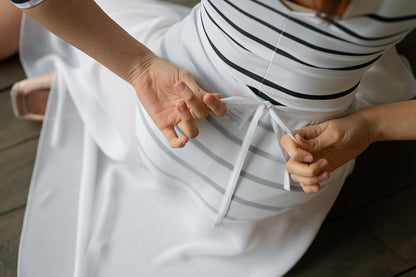 Nautical striped cut leotard