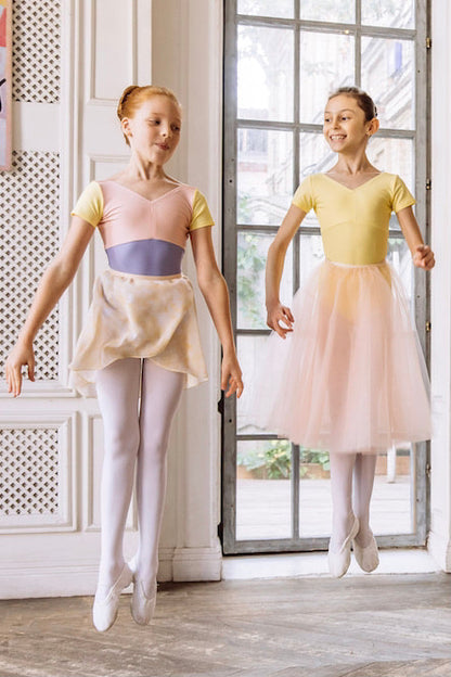 Girls tunique-skirt mini | Pastel yellow