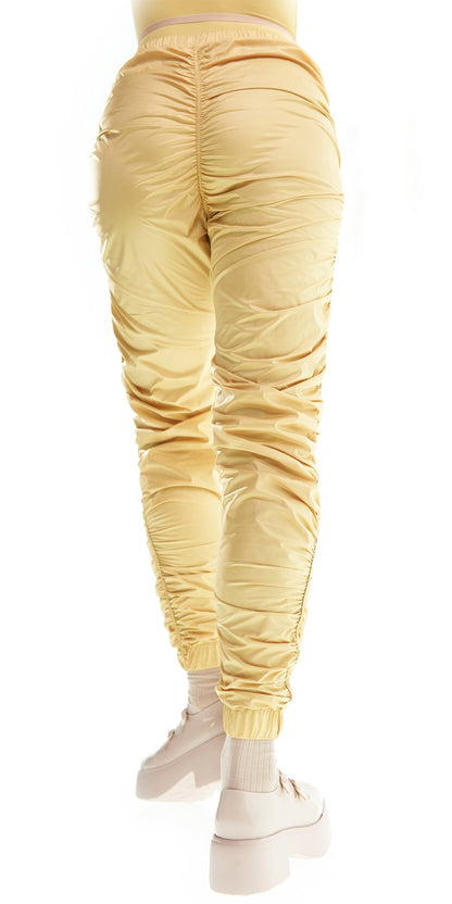 PARA CUTE – draped track pants – fresh ginger