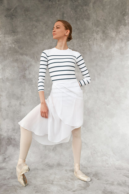 Nautical striped cut leotard