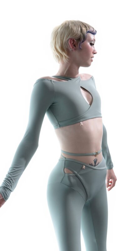 ECLIPSE – mint groin wrap pantyhose
