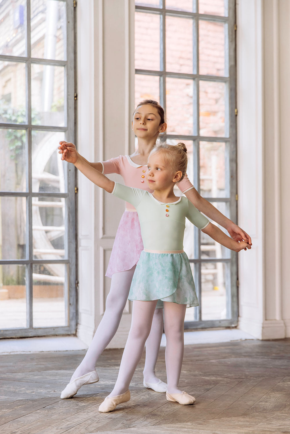 Girls tunique-skirt mini | Pastel green