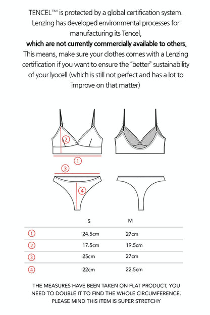 TENCEL™ bralette set | Orange or Mint