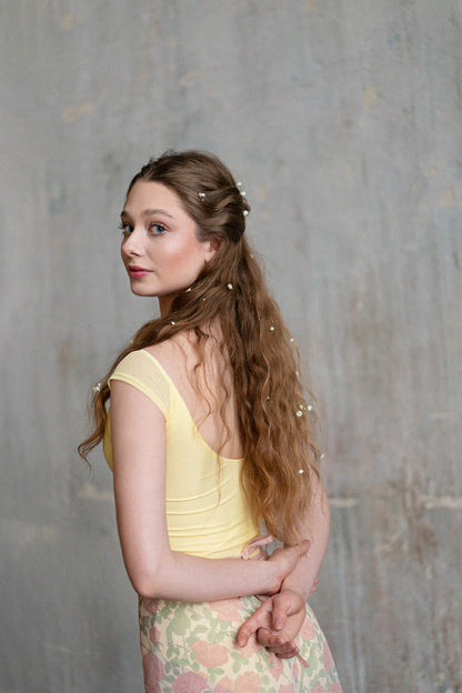 Leotard Papillion | Yellow narcissus