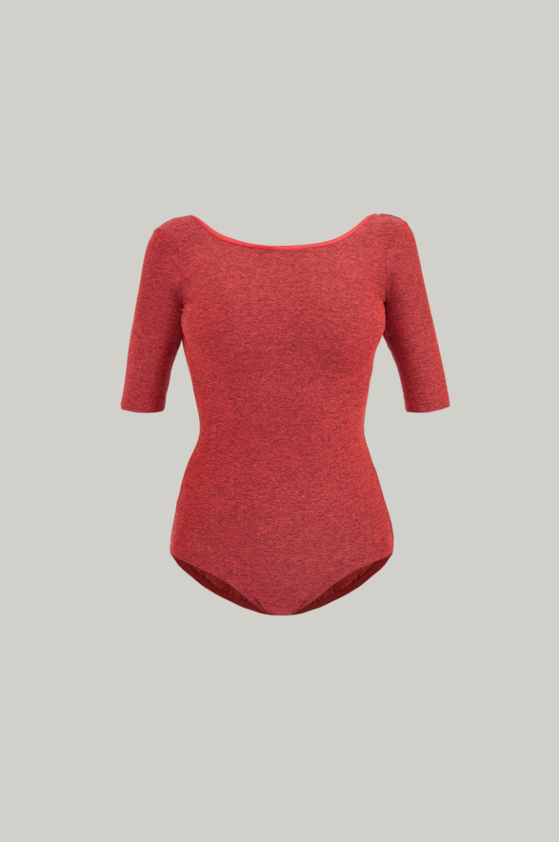 CREORA® SLEEVED-LEOTARD | RED
