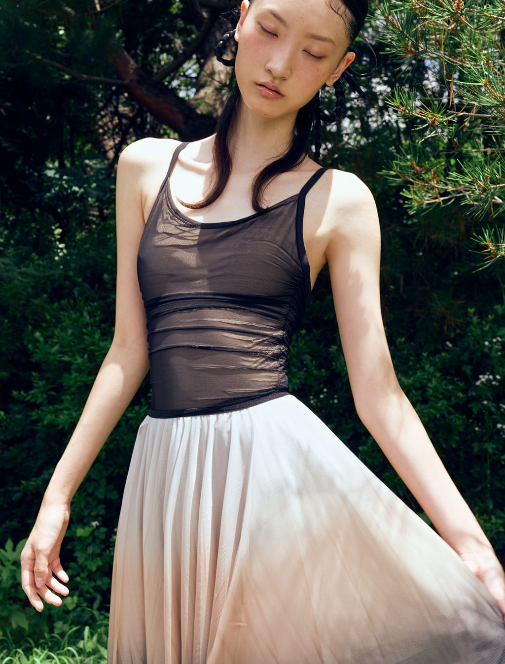 ThirdSkin Mesh-Draped Veil LT | Black