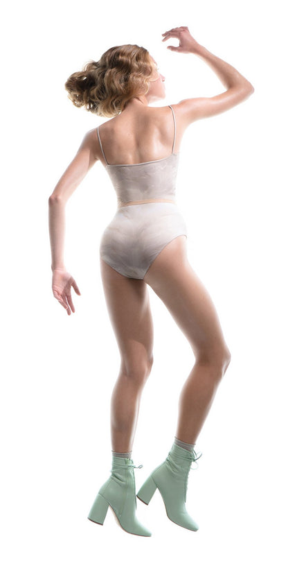 SWAN – classic camisole leotard – white