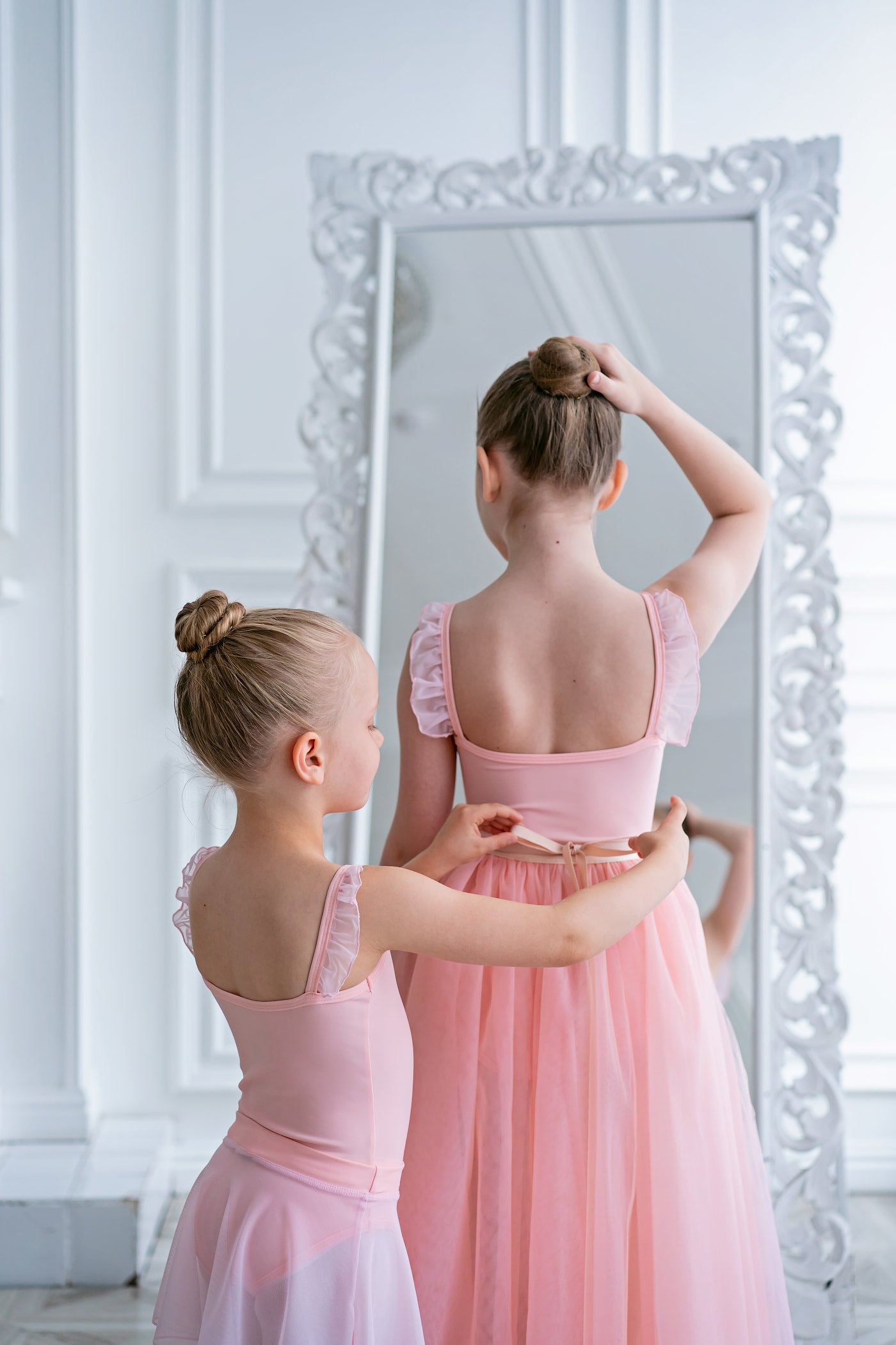 Girls tunique-skirt mini with slits | Pink