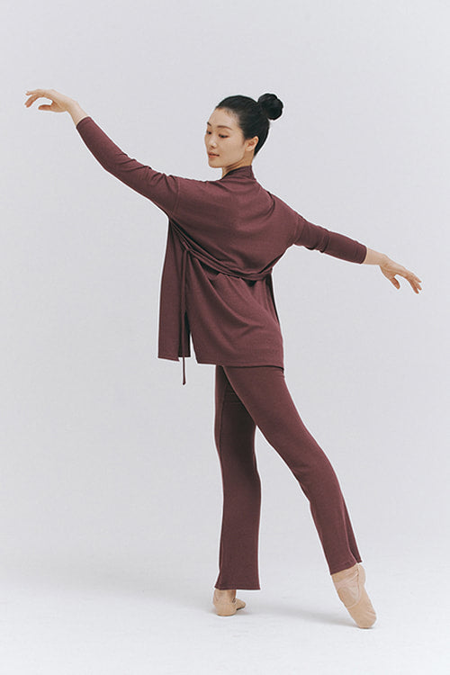 MODAL® SHORT GOWN AND PANTS SET - SHADOW