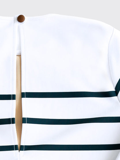 Nautical striped cut leotard