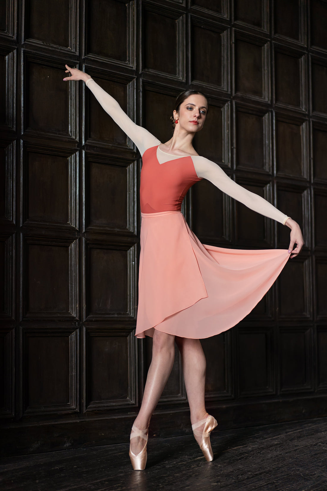 Tunique-skirt midi | Juicy peach