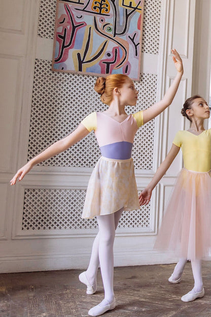 Girls tunique-skirt mini | Pastel yellow