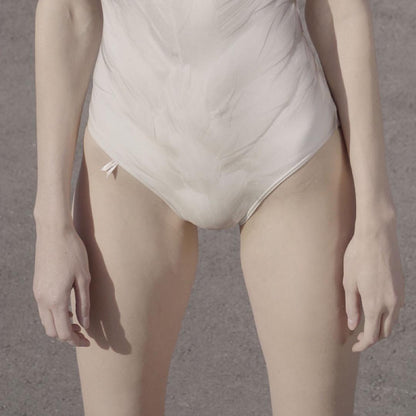 SWAN – classic camisole leotard – white