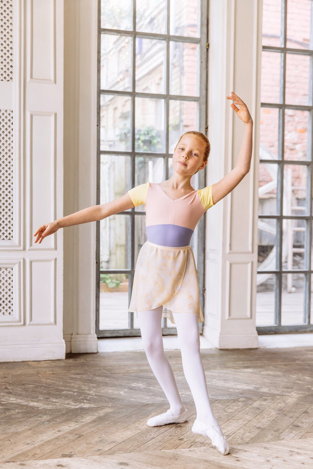 Girls tunique-skirt mini | Pastel yellow