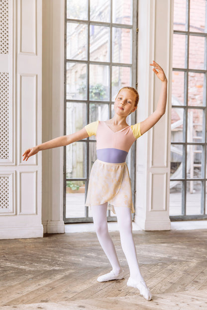 Girls tunique-skirt mini | Pastel yellow