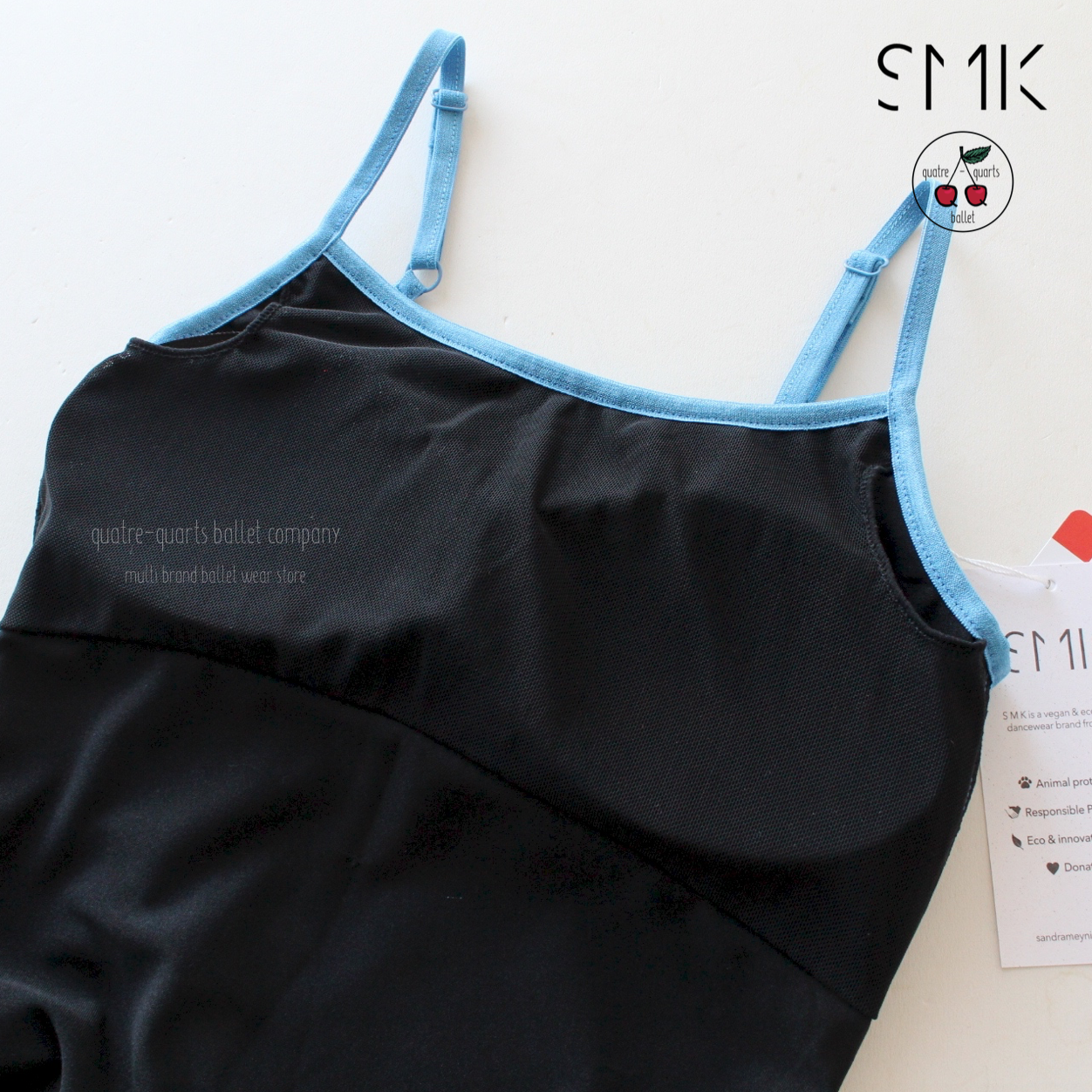 ECONYL® THIN STRAPS LEOTARD with Bra pad | DARK BLUE