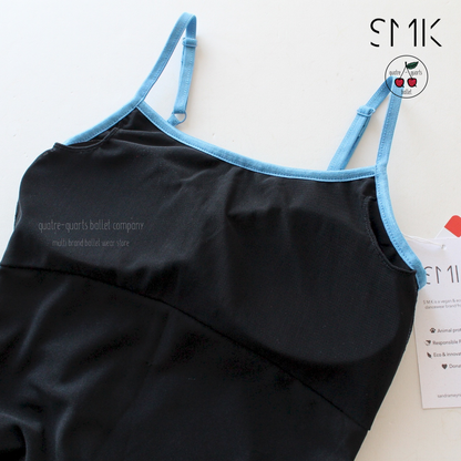 ECONYL® THIN STRAPS LEOTARD with Bra pad | DARK BLUE