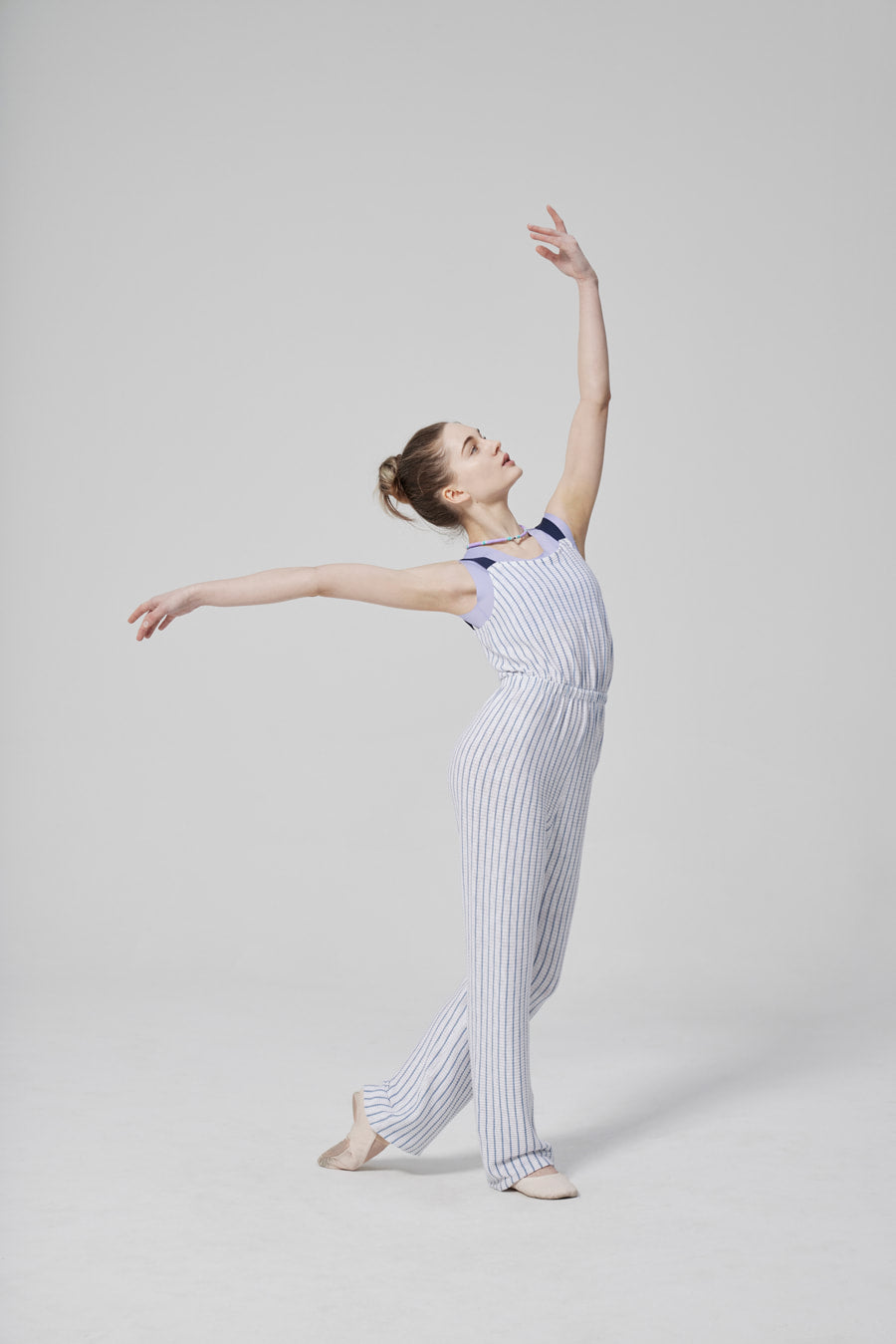 MODAL® LONG ROMPER | STRIPED BLUE