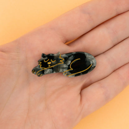 BLACK CAT HAIR CLIP