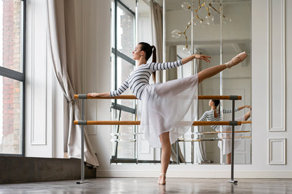 Nautical striped cut leotard