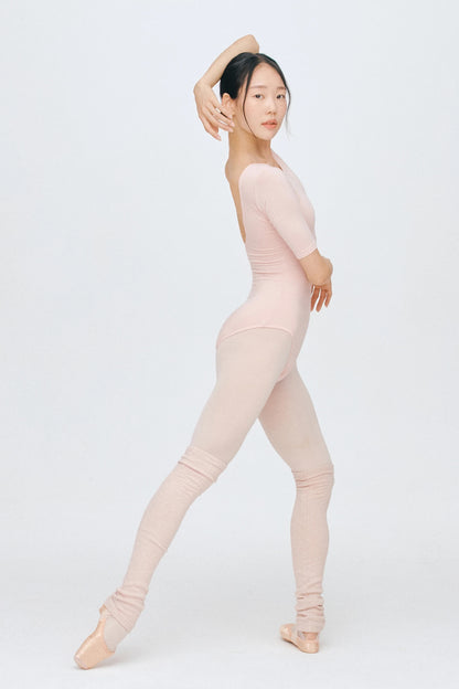 TENCEL™ Sleeved leotard | Ballet Pink