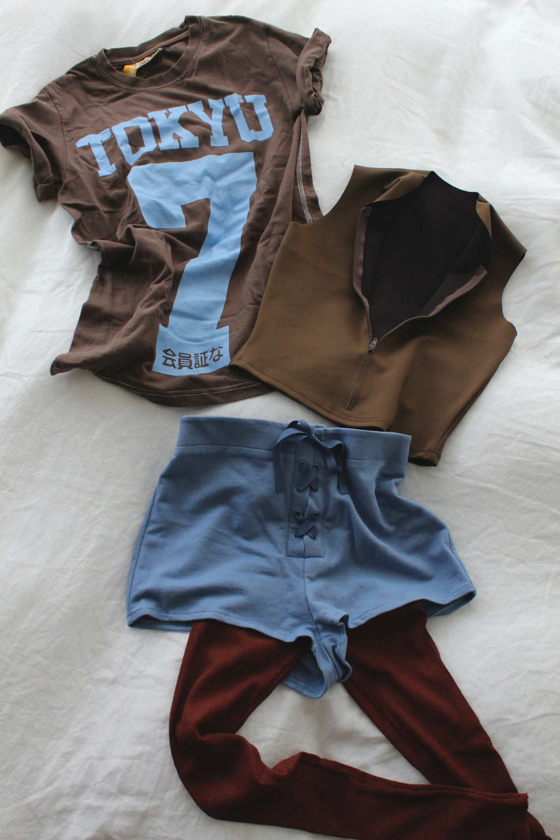 ZIPPERED HALF TOP | TOBACCO