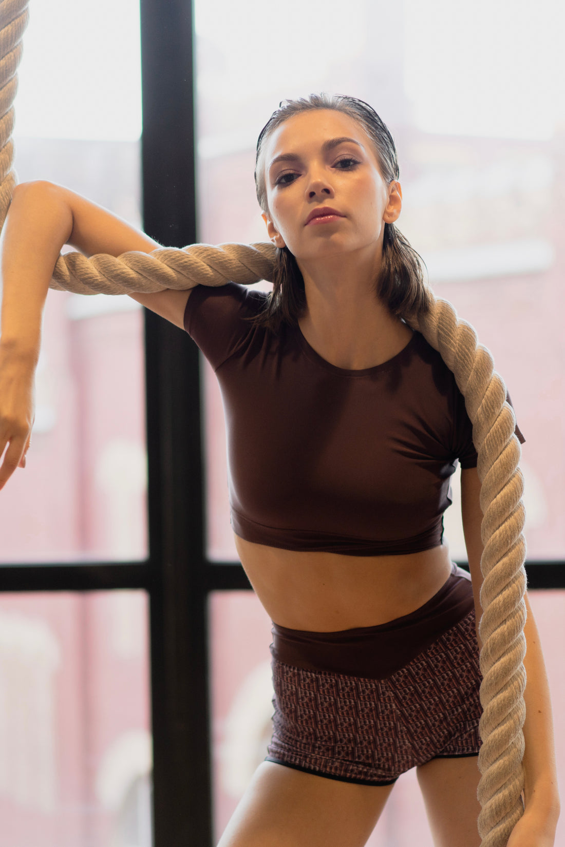 T-shirt top | Cherry mocha