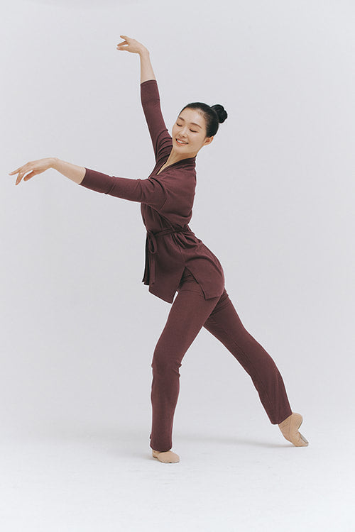 MODAL® SHORT GOWN AND PANTS SET - SHADOW