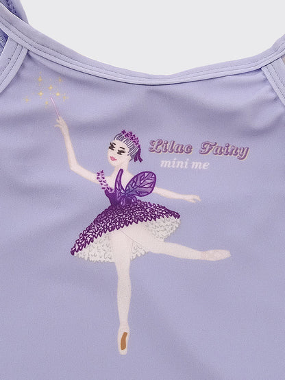 Lilac Fairy girls wings leotard