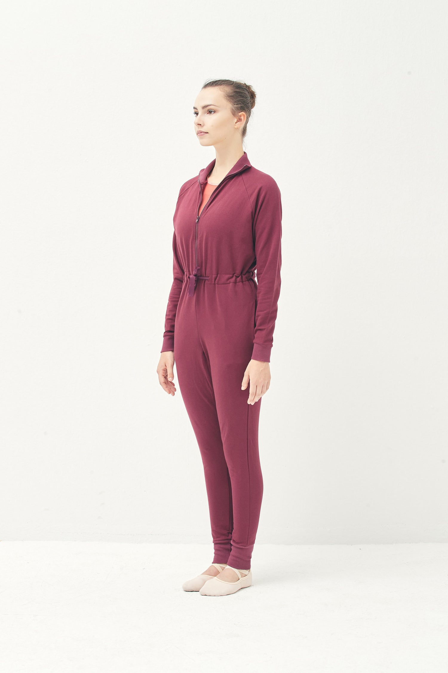 ORGANIC COTTON JUMPSUIT | BURGUNDY (members-only)