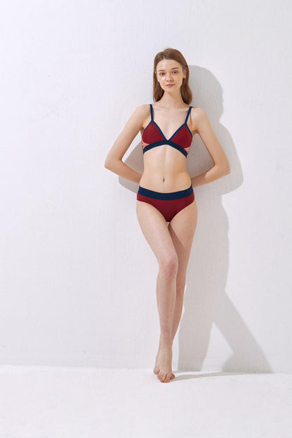 ECONYL® BIKINI PANTY | BURGUNDY