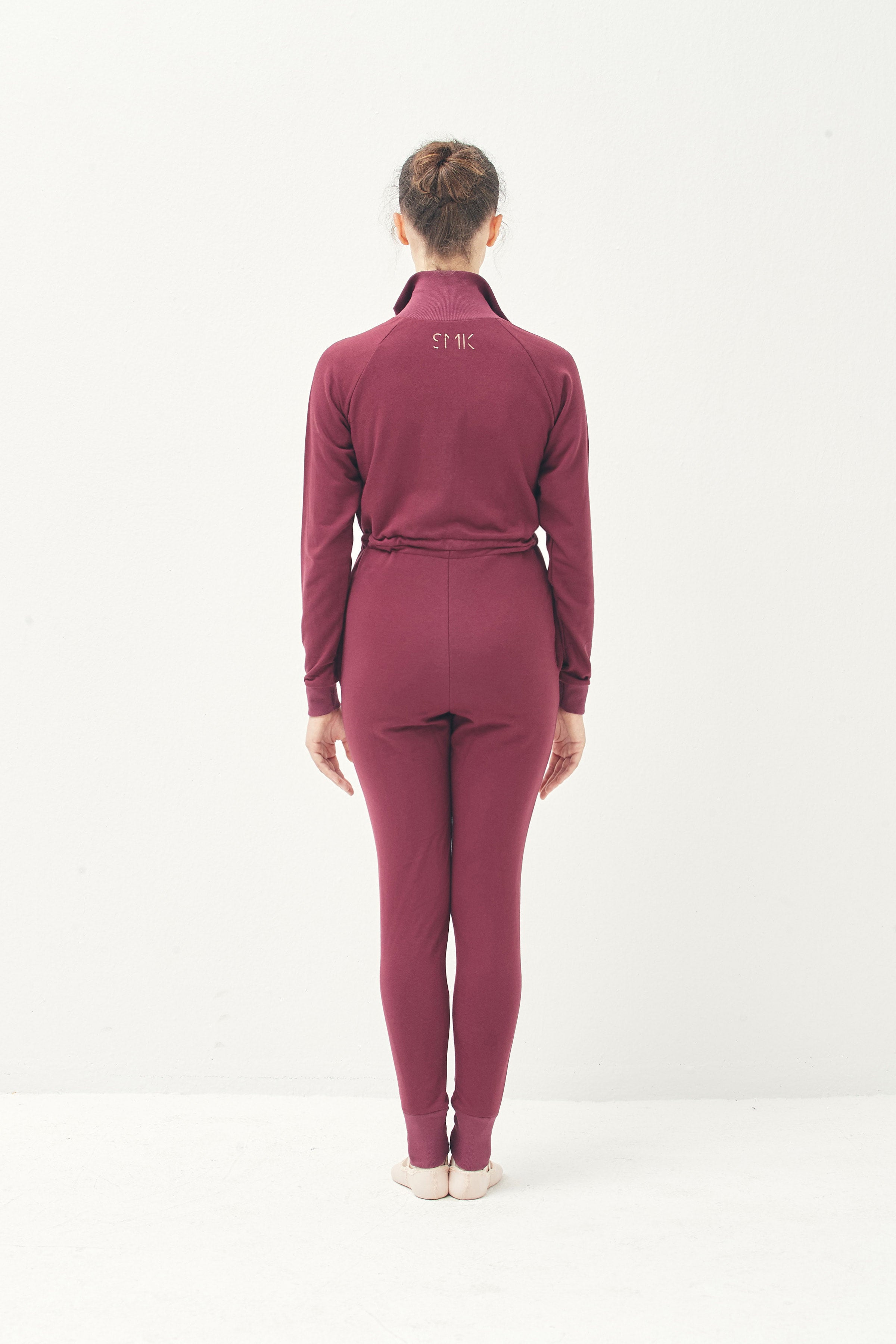 ORGANIC COTTON JUMPSUIT | BURGUNDY (members-only)