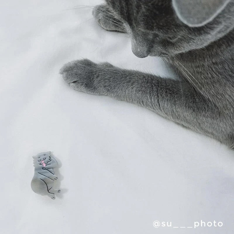 GREY CAT HAIR CLIP
