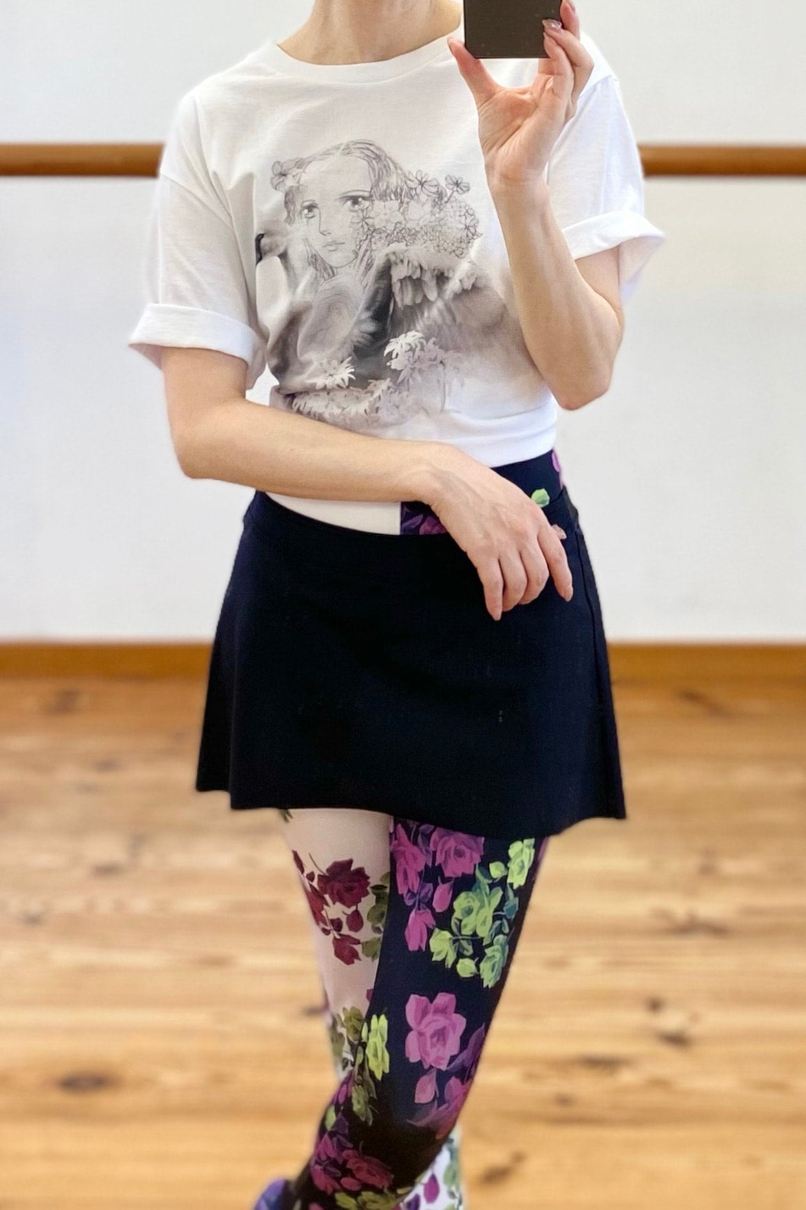 Lillo Tights | Black &amp; White (Half/Half)
