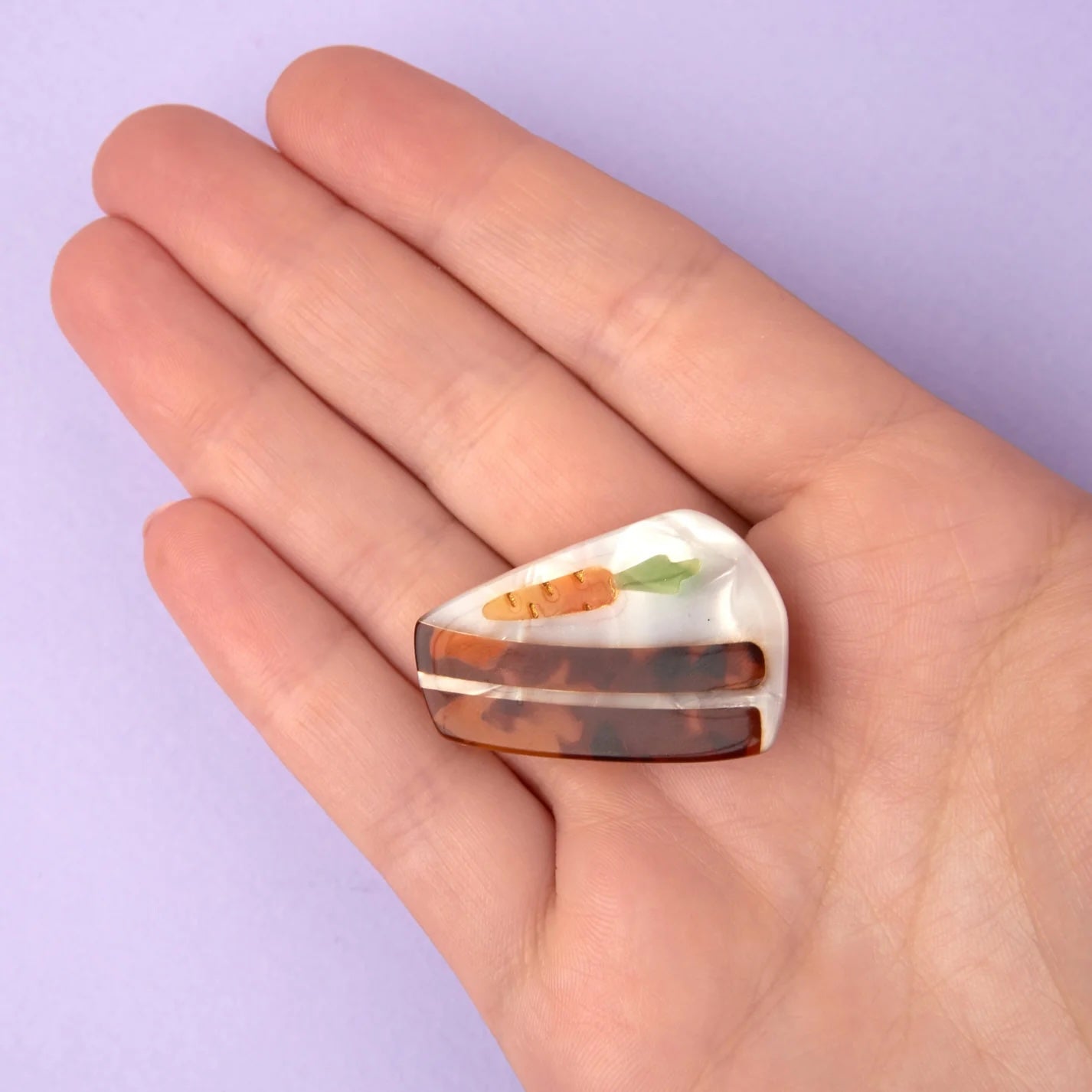 CARROT CAKE HAIR CLIP