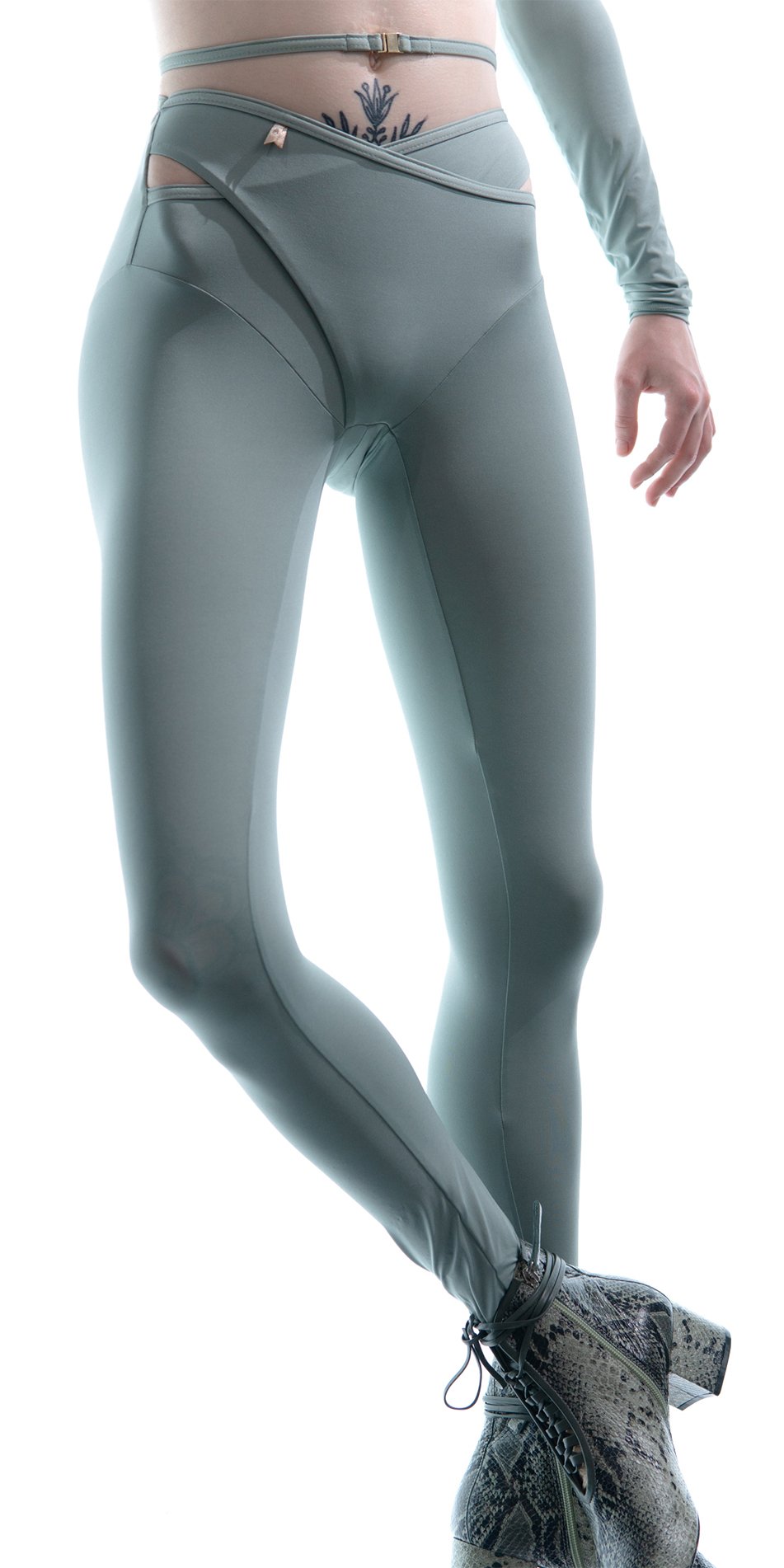 ECLIPSE – mint groin wrap pantyhose