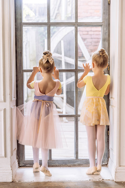 Girls tunique-skirt mini | Pastel yellow
