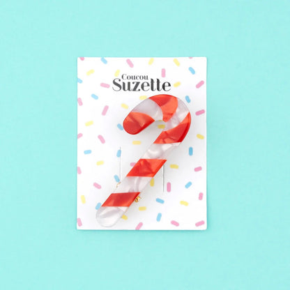 CANDY CANE HAIR CLIP
