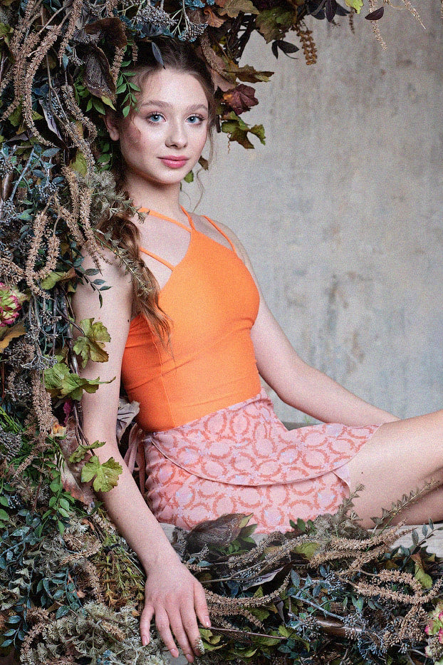 Terpsichore leotard | Pink orange