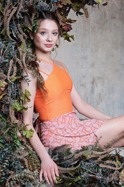 Terpsichore leotard | Pink orange