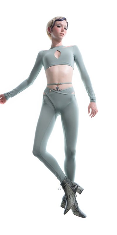 ECLIPSE – mint groin wrap pantyhose