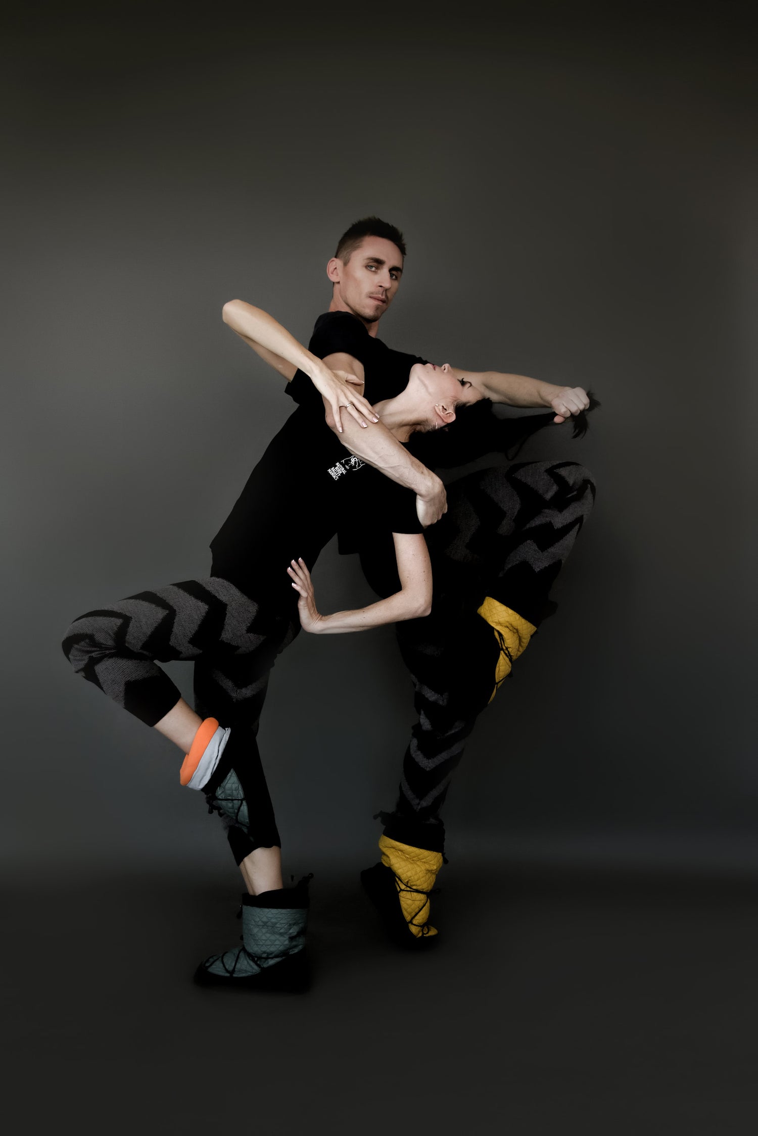 Female T-shirt Natural born Ballet Maniacs Black