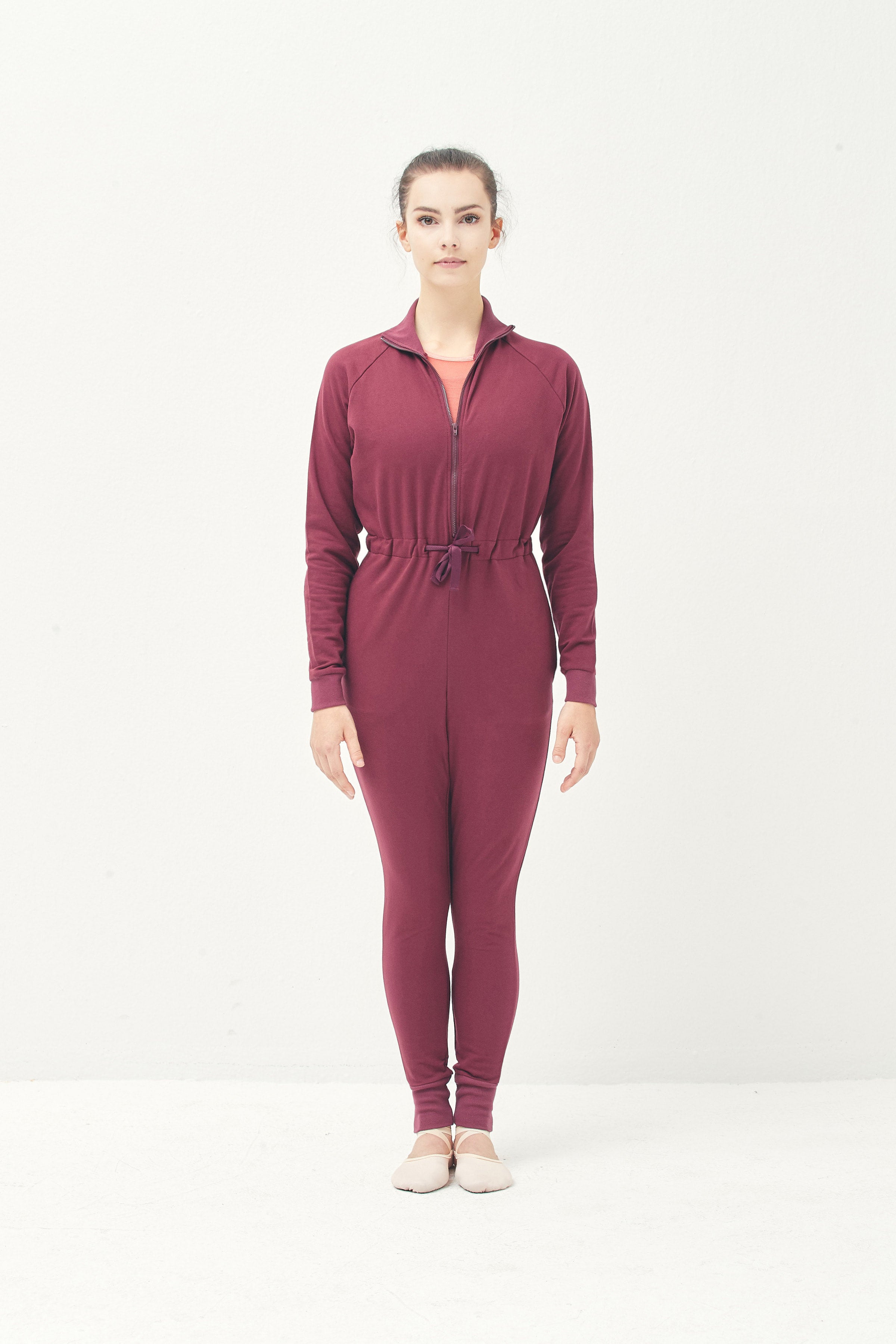 ORGANIC COTTON JUMPSUIT | BURGUNDY (members-only)