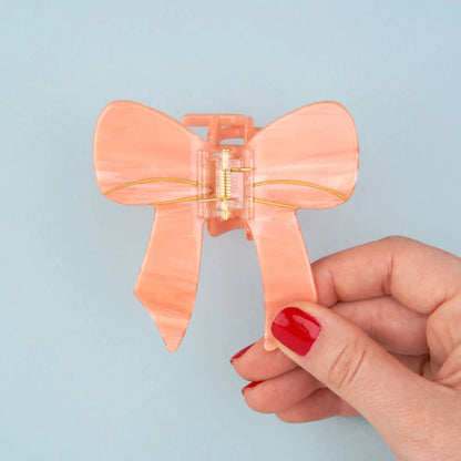 PINK RIBBON HAIR CLAW