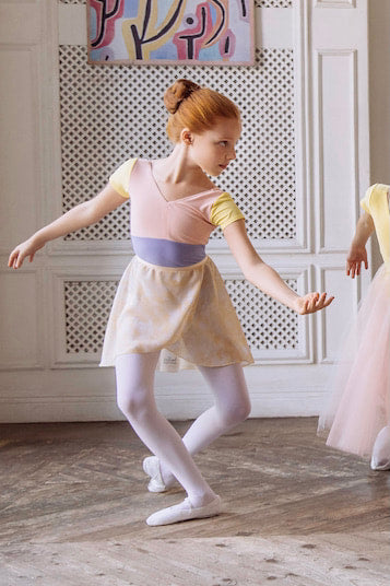Girls tunique-skirt mini | Pastel yellow