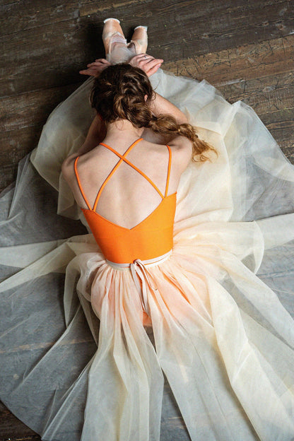 Terpsichore leotard | Pink orange
