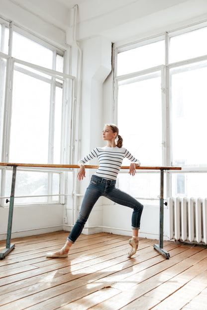 Nautical striped cut leotard