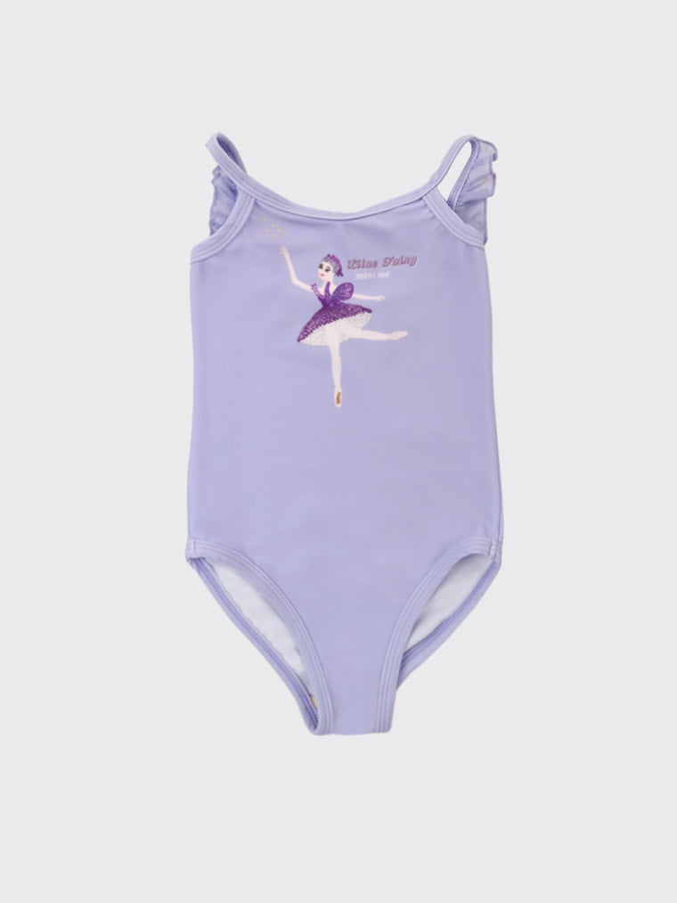 Lilac Fairy girls wings leotard