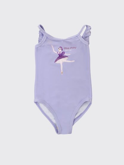 Lilac Fairy girls wings leotard