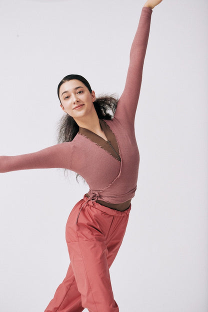 ZIPPERED HALF TOP | TOBACCO
